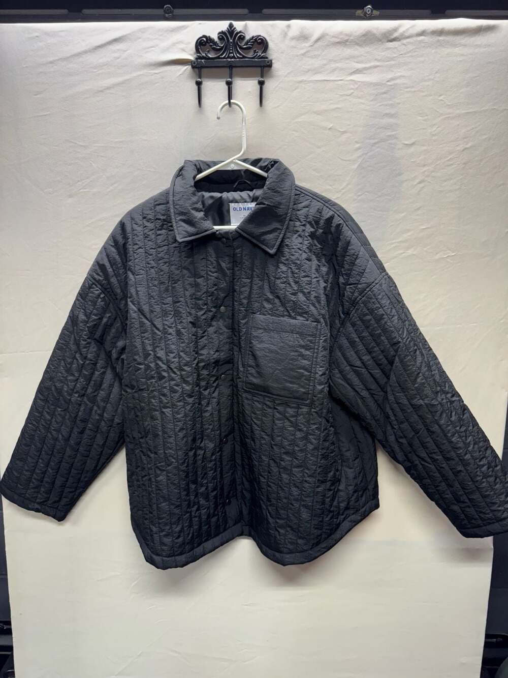 Old Navy Quilted Jacket Size XL Black Water-Resistant